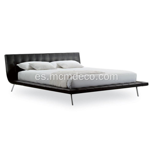 Poliform Furniture Onda Reproducción de cama de cuero